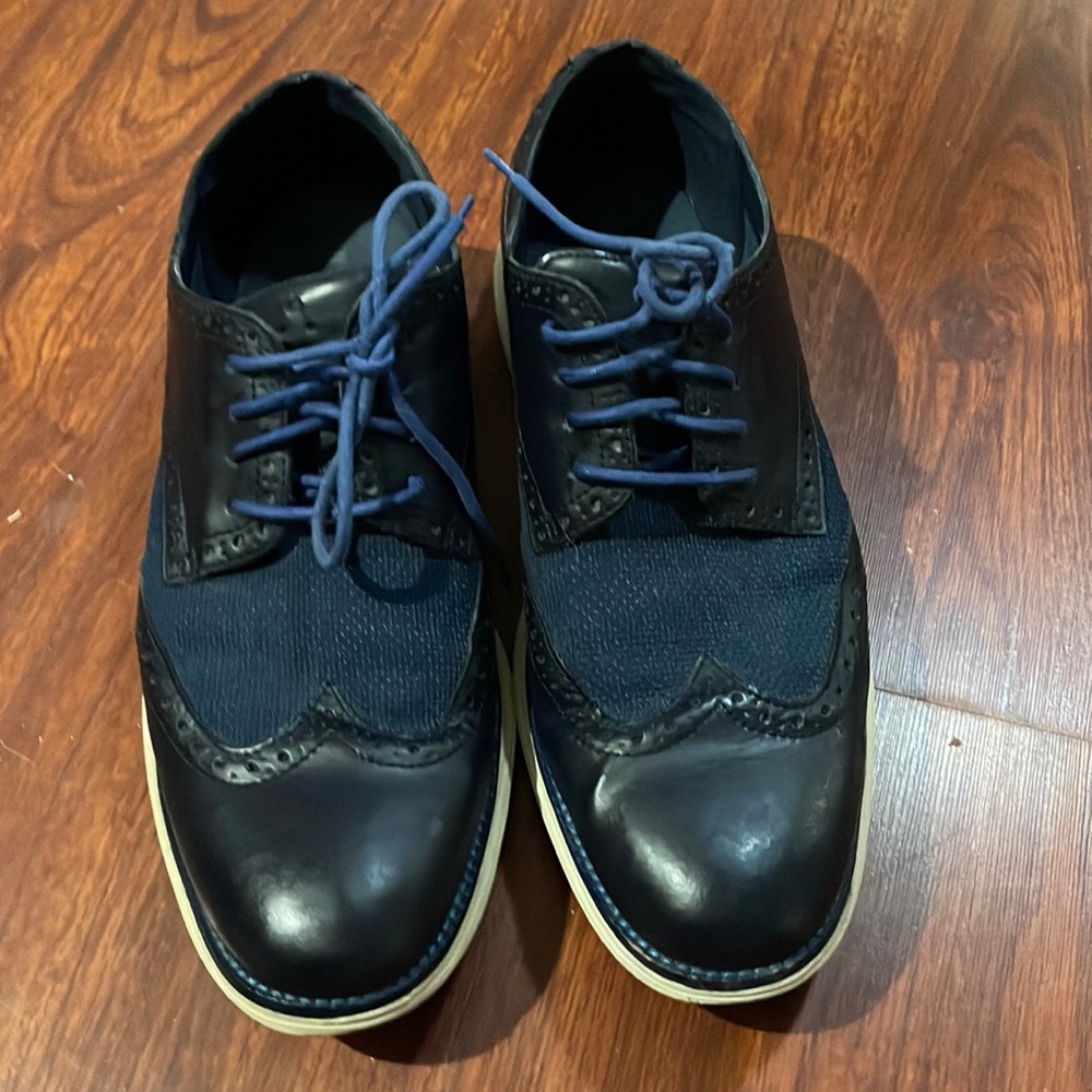 Cole Haan Lunarlon Navy Blue hybrid sneaker dress shoes